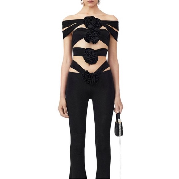 NEW!!! Women's Bodycon Cutout Jumpsuit Sleeveless 3D Floral Tank - Picture 1 of 2